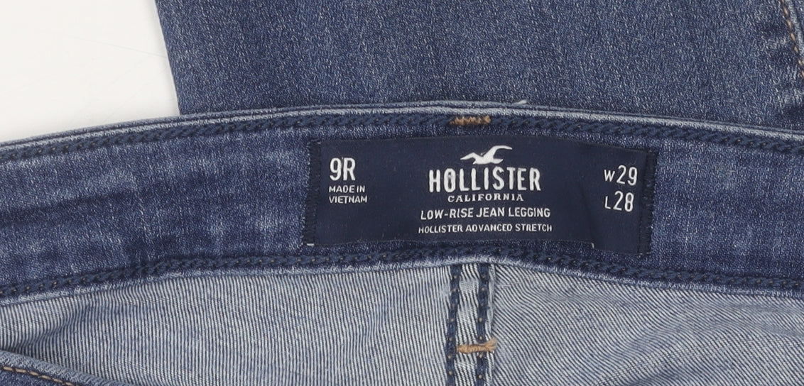 Hollister Women's Blue Distressed Jegging Jeans Size 9