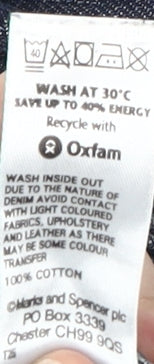 Marks and Spencer Men's Blue Straight Leg Jeans M