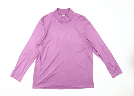 Womens UK Size XL Damart Purple Basic T-Shirt