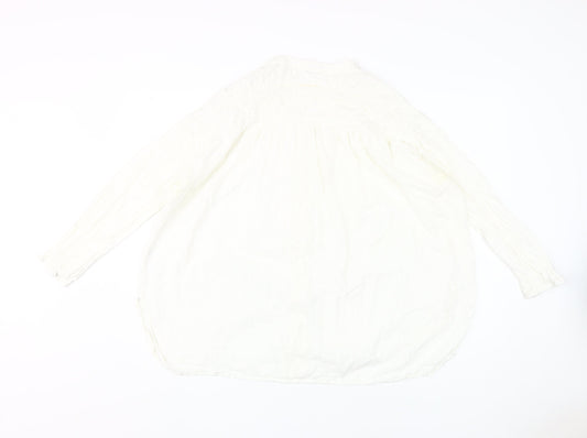 V by Very Women's White Cotton Button-Up Shirt Size 20
