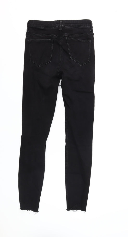 Next Women's Black Skinny Jeans Size 8 Distressed