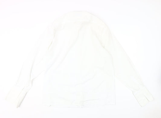 Scott Taylor Men's White Dress Shirt, Size 16/41, Classic Fit