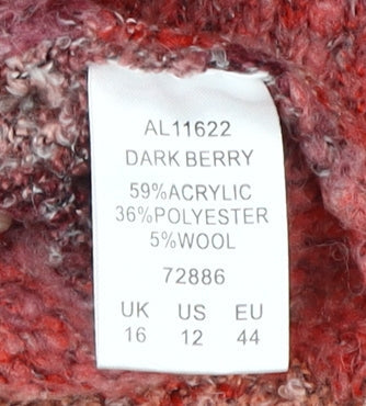 Cotton Traders Women's Multicoloured Roll Neck Pullover Jumper Size 16