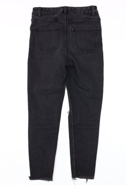 New Look Women’s Black Skinny Distressed Jeans Size 10