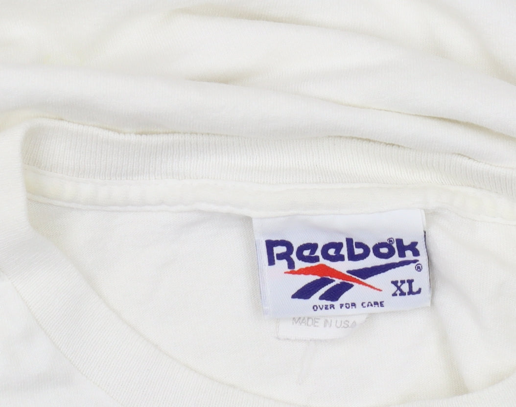 Reebok Men’s White XL Crew Neck T-Shirt