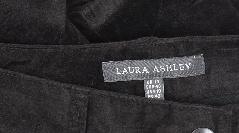 Laura Ashley Black Women's Jeans, Size 14, Ankle Zip