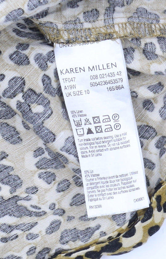 Womens UK Size 10 Karen Millen Multicoloured Tunic Blouse