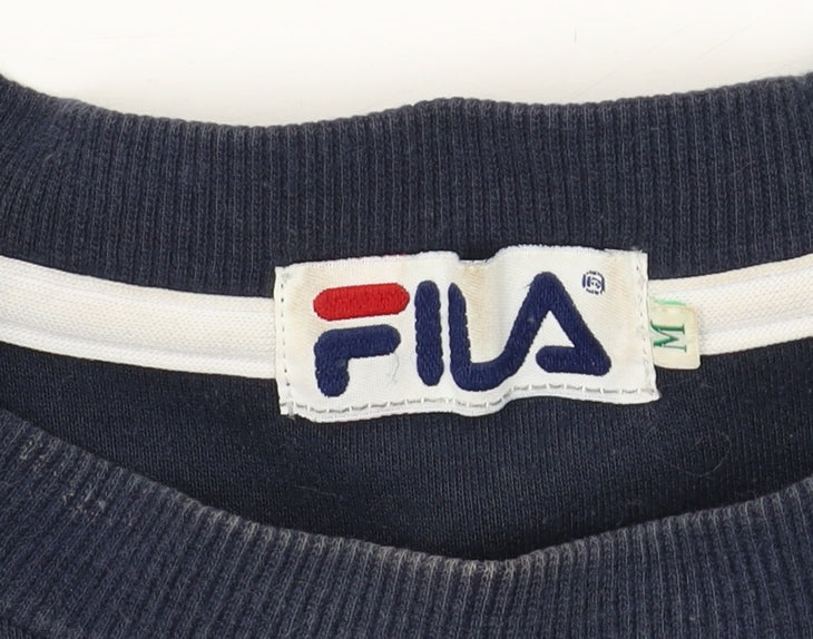 Mens UK Size M FILA Blue Pullover Sweatshirt