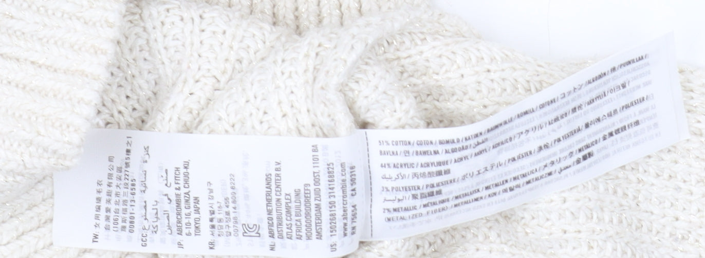 Abercrombie & Fitch Women's Ivory Pullover Jumper M