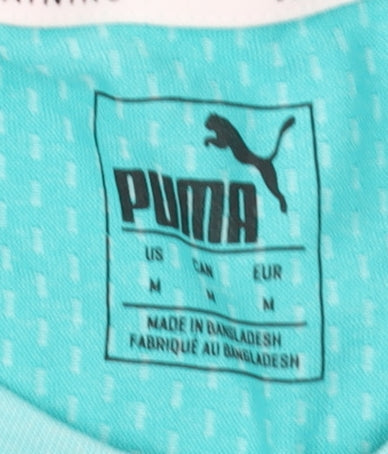 Puma Men's Green T-Shirt, Medium, Athletic Jersey