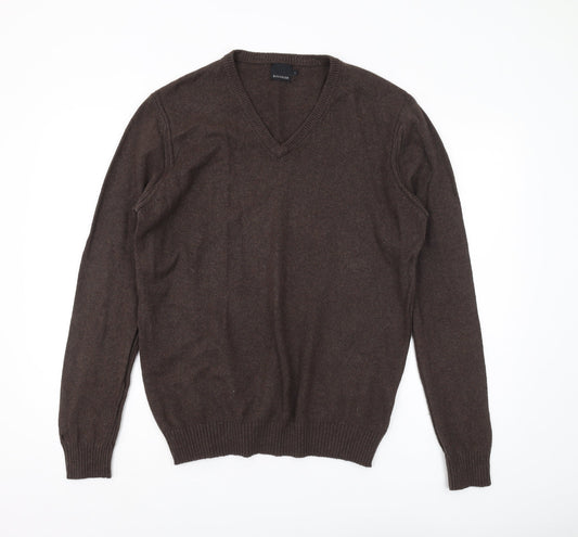 Bäumler Men's Brown v neck jumper, size L.