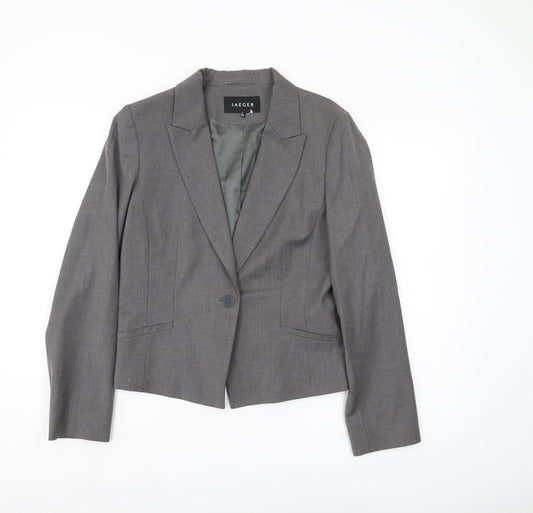 Womens UK Size 12 Jaeger Regular Grey Blazer
