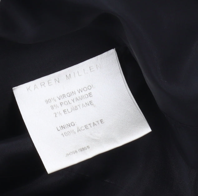 Karen Millen Women Grey Check Blazer Size 12