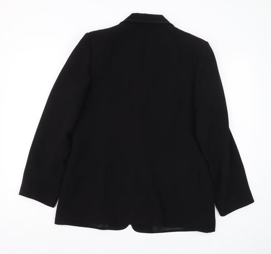 Eastex Women's Black Blazer Size 12 Lined Mid-Length
