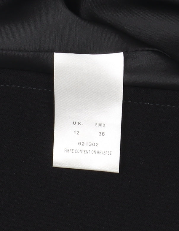 Eastex Women's Black Blazer Size 12 Lined Mid-Length