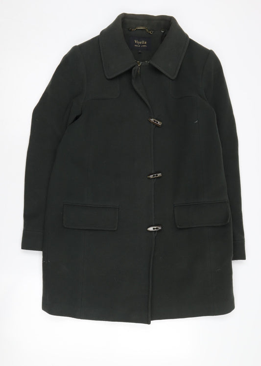 Womens UK Size 10 Viyella Green Overcoat