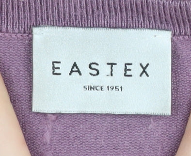 Eastex Women's Purple Cardigan Size 10 Round Neck