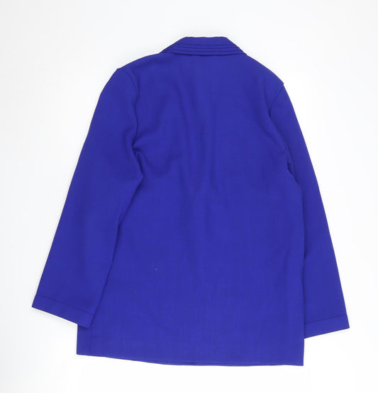 Jacques Vert Women's Blue Blazer Size 12 Lined Elegant