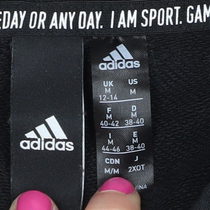 Adidas Unisex Adults Black M Full Zip Hoodie