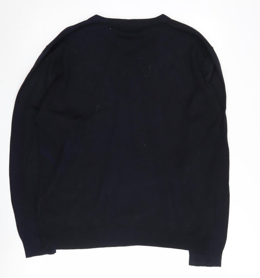 Pierre Cardin Men's Black L V-Neck Pullover Jumper