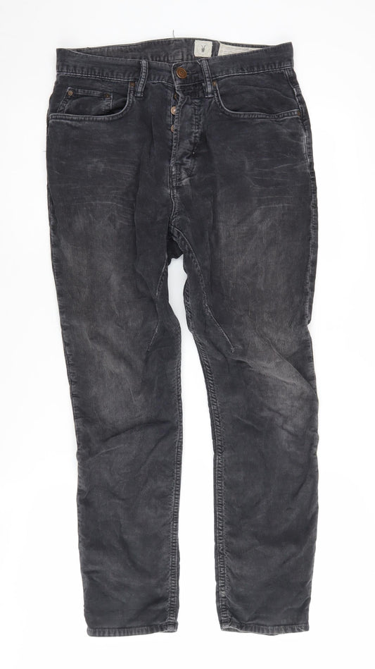 Mens UK Size 28 AllSaints Straight Black Jeans