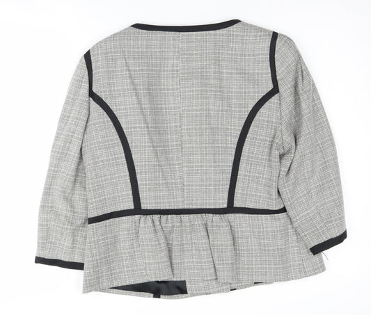 Viyella Women's Grey Petites Blazer Check Size 14