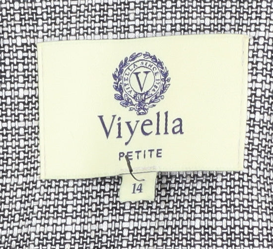 Viyella Women's Grey Petites Blazer Check Size 14