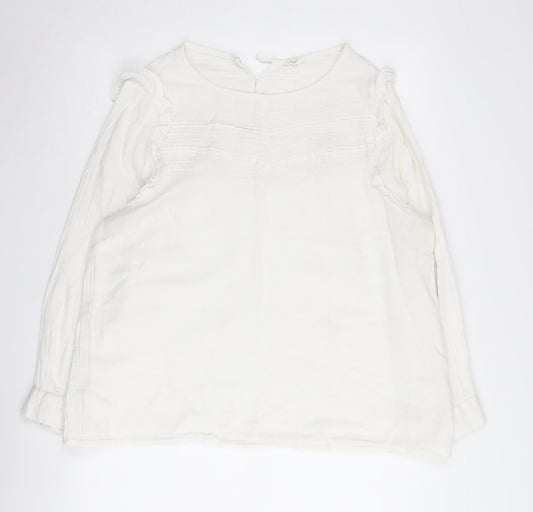 Womens UK Size 16 Hush White Basic Blouse