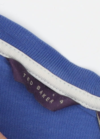 Ted Baker Men's Blue Graphic Print T-Shirt, Size M