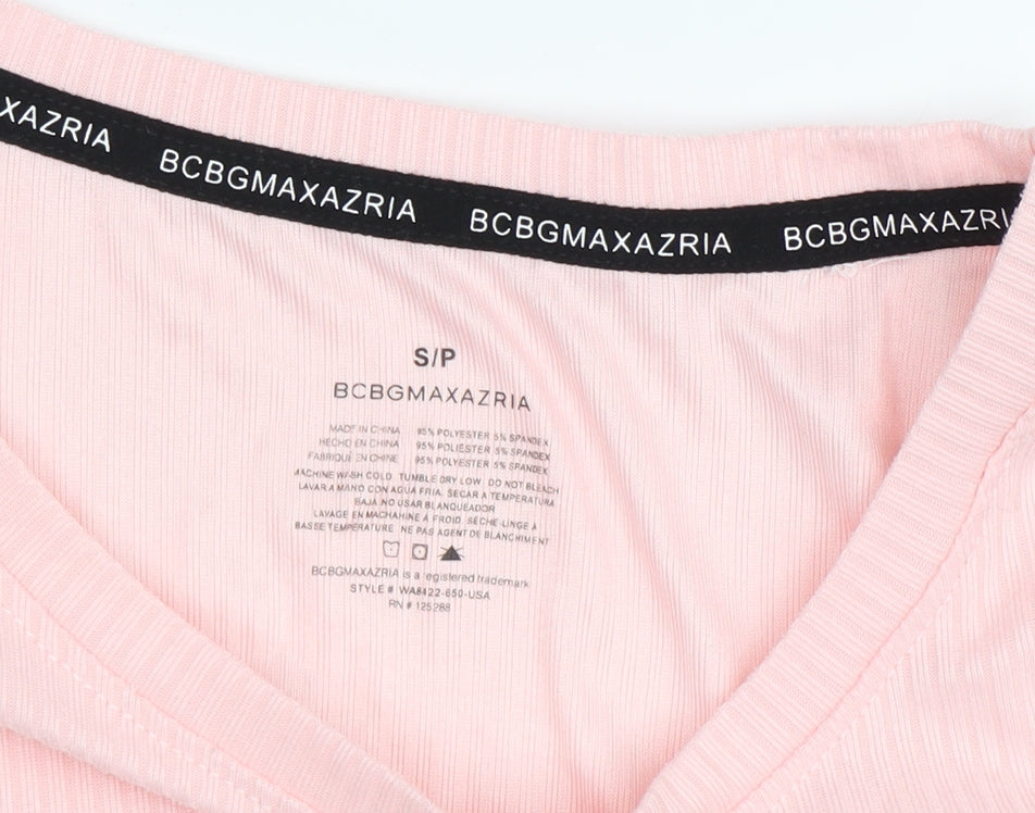 Womens UK Size S BCBGMAXAZRIA Pink Camisole T-Shirt