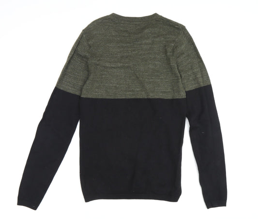 Next Men's Green Black Pullover Jumper XS Size