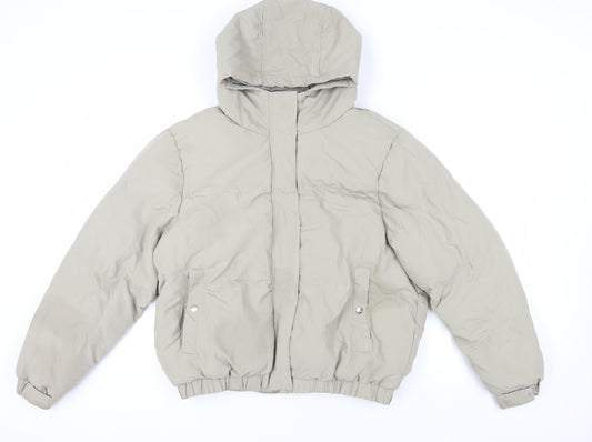 Womens UK Size 16 Brave Soul Beige Puffer Jacket