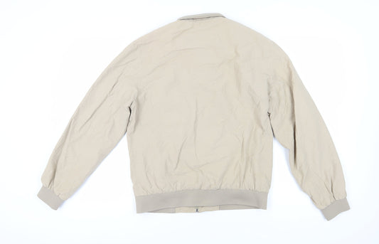 Atlantic Bay Men's Beige Bomber Jacket S Casual