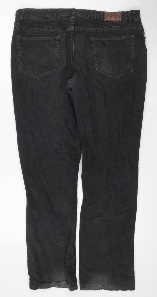 Howick Men's Black Straight Jeans 38R Regular Fit