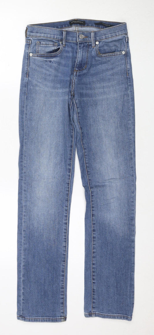 Womens UK Size 4 Banana Republic Regular Fit Straight Blue Jeans