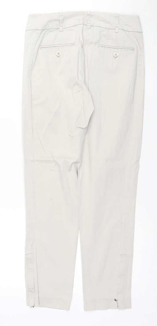 Jasper Conran Women's Beige Twill Trousers Size 8