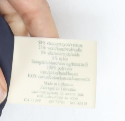 Laura Ashley Women's Blue Midi Pencil Skirt, Size 14, Vintage