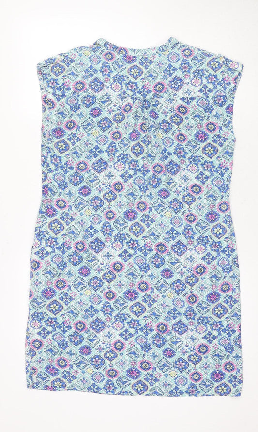 Country Rose Women's Blue Floral Short Sleeve Dress