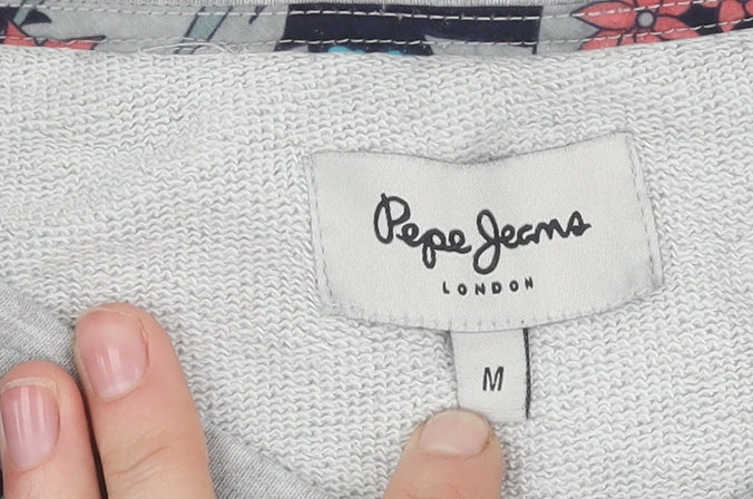 Womens UK Size M Pepe Jeans Grey Pullover Jumper