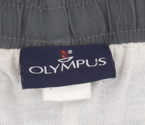 Olympus Men's Grey Trousers Size 12 Elastic Waist