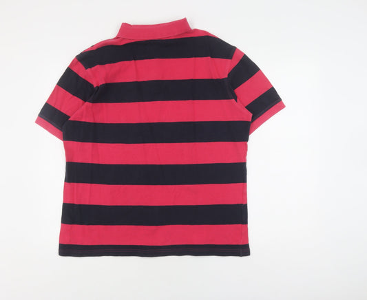 Fila Men's XL Multicoloured Striped Polo Shirt