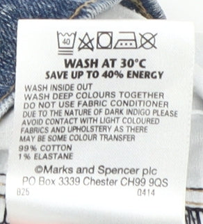 Marks and Spencer Men's Blue Straight Jeans, Size 32