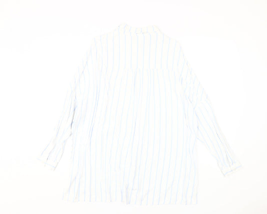 Womens UK Size 12 John Lewis & Partners White Basic Button-Up