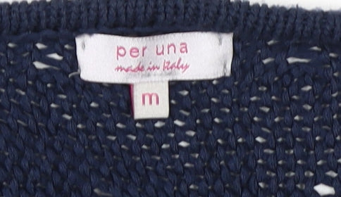 Womens UK Size M Per Una Blue Wrap Jumper