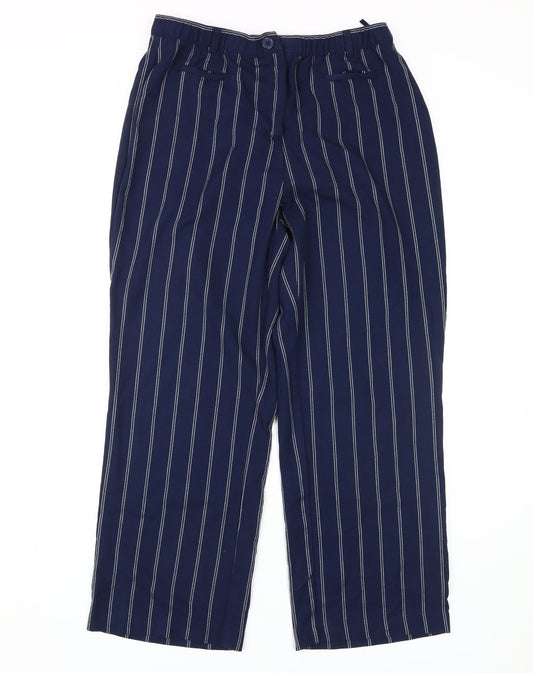 Womens UK Size 14 Damart Regular Fit Casual Workwear Blue Trousers