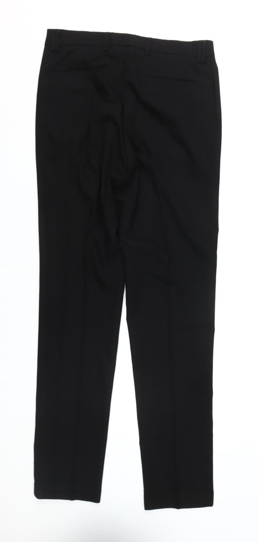 River Island Men's Black Straight Trousers, Size 32, Formal
