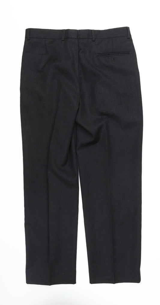 Greenwoods Men's Black Dress Pants Size 34 Regular Fit