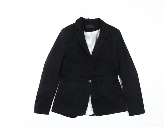 Womens UK Size 10 New Look Regular Black Blazer