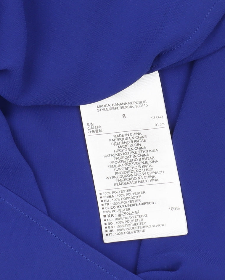 Banana Republic Women's Blue Sleeveless Blouse Size 8