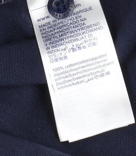 Tommy Jeans Men's Blue Logo Polo Shirt L